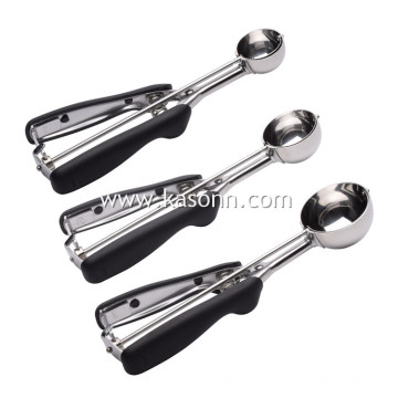 Stainless Steel Ice Cream Scoop with Good Grips